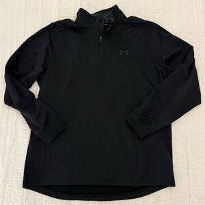 Under Armour Men's Fleece Coldgear Black quarter zip pullover